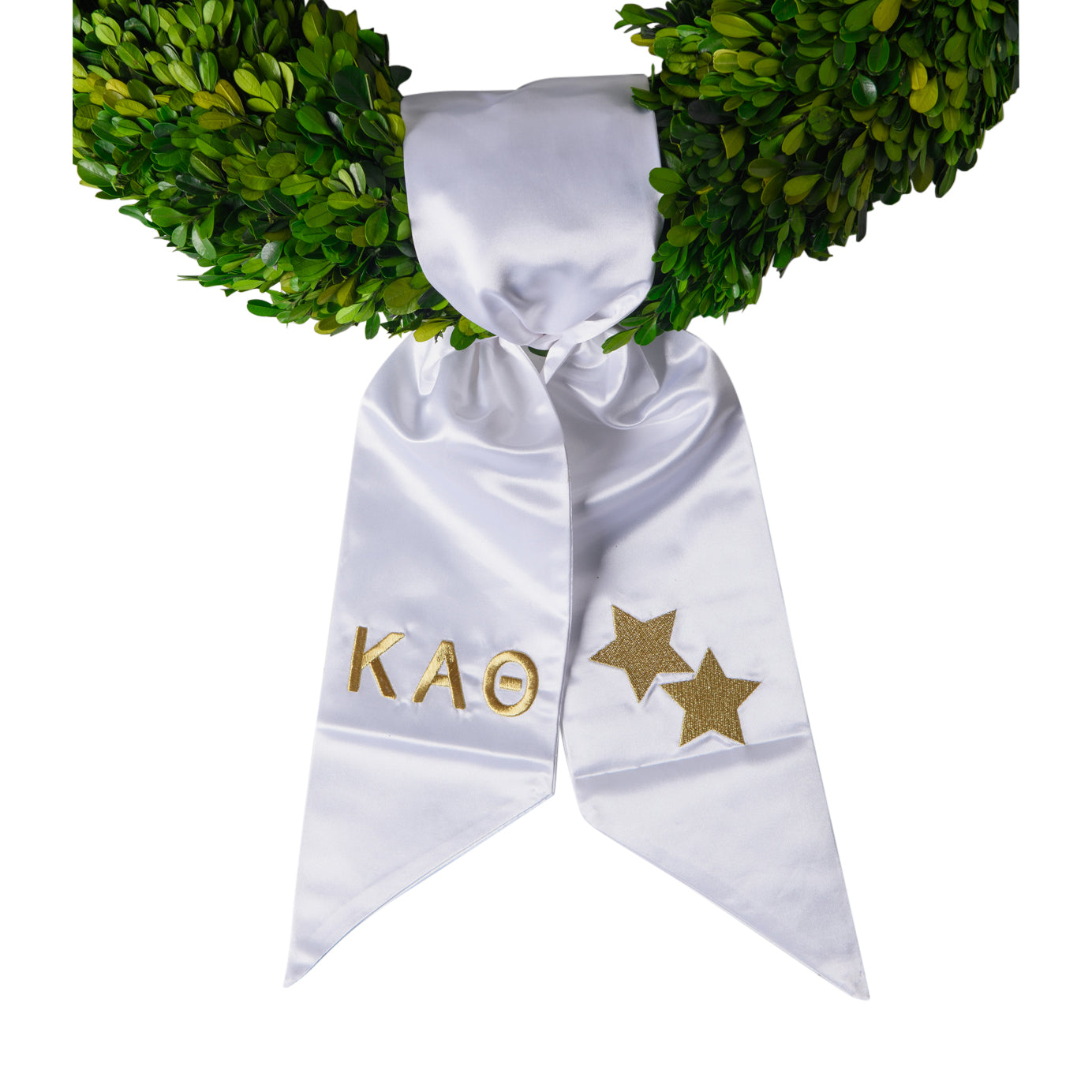 Sorority Satin Embroidered Wreath Sash