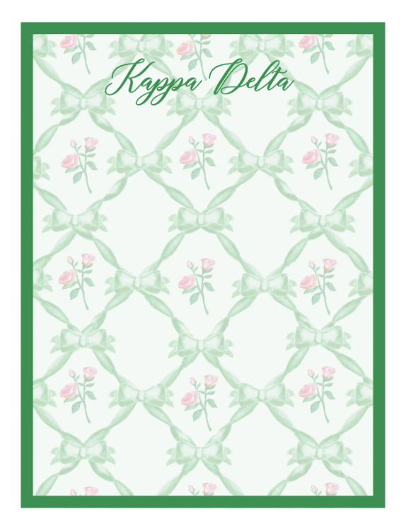 Kappa Delta Floral Notepad