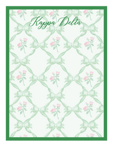 Kappa Delta Floral Notepad