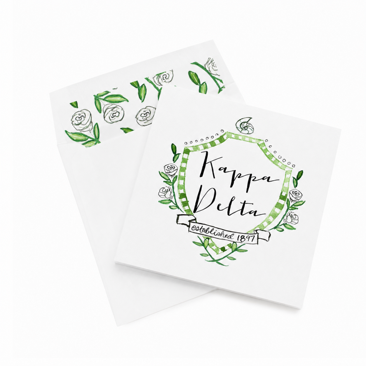 Sorority MOTIF Greeting Card with Liner