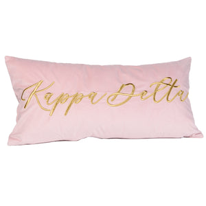 Kappa Delta VINTAGE VEGAS Embroidered Lumbar Pillow