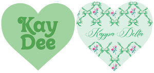 Kay Dee Double Sided Acrylic Heart Coaster