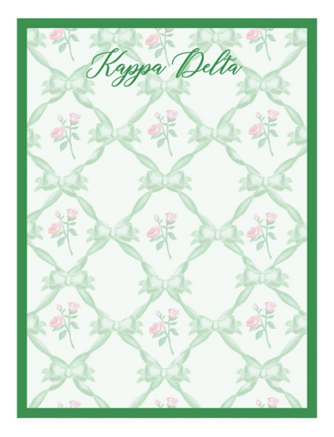 Kappa Delta Floral Notepad