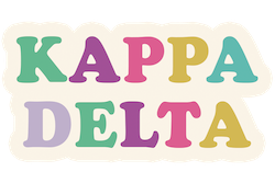 Kappa Delta MULTICOLOR LETTER Tumbler Magnet