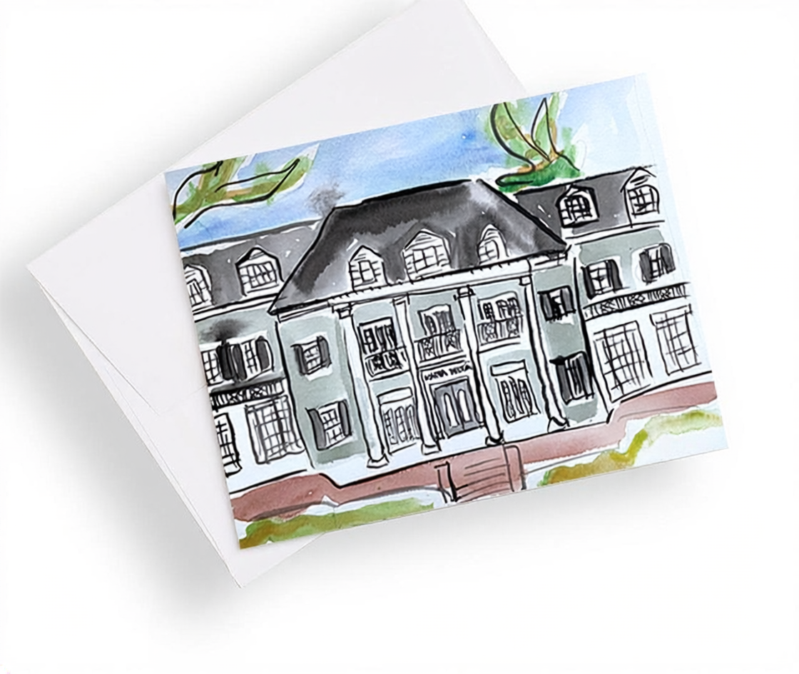 University of Arkansas Sorority House Notecards