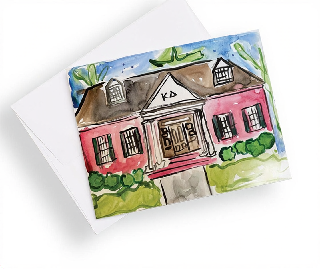 Louisiana Tech Sorority House Notecards