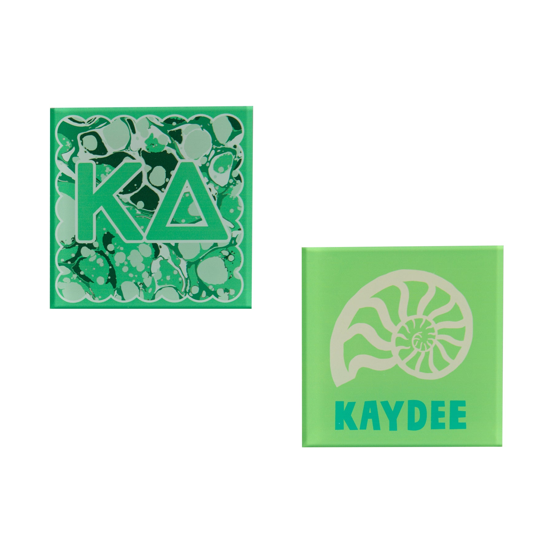 Sorority Reversible Acrylic Marbled Coaster