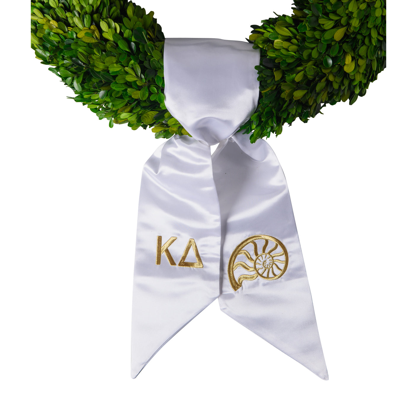 Sorority Satin Embroidered Wreath Sash