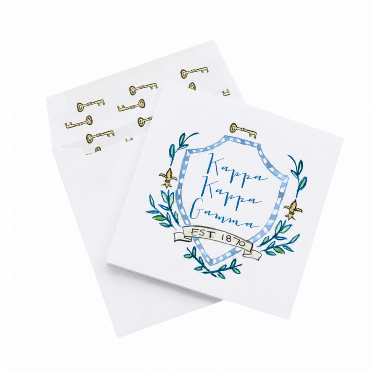 Sorority MOTIF Greeting Card with Liner