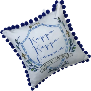 Kappa Kappa Gamma Pom Pom Pillow