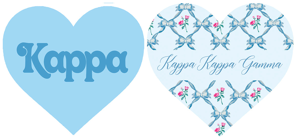 Kappa Double Sided Acrylic Heart Coaster