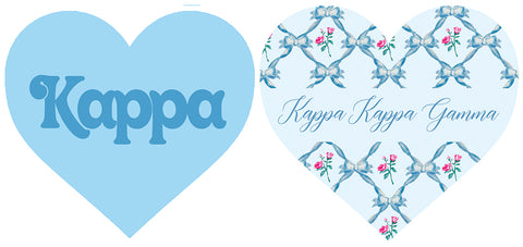 Kappa Double Sided Acrylic Heart Coaster