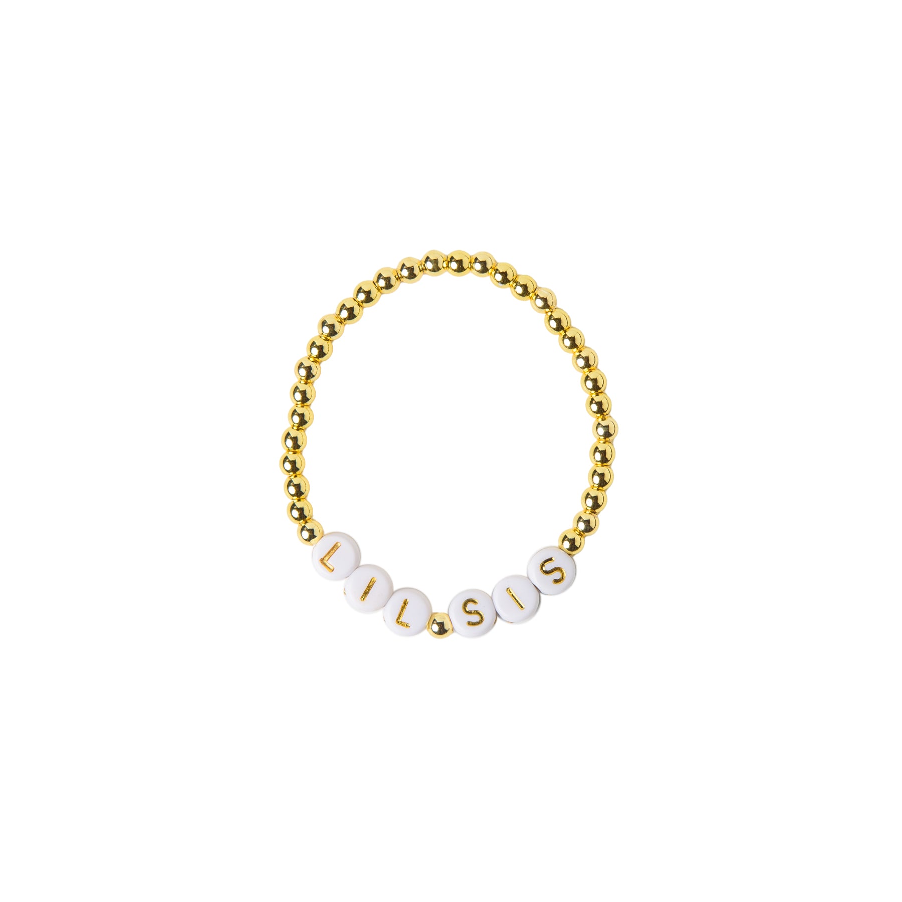 Sorority Big & Little Sis Gold Beaded Bracelets