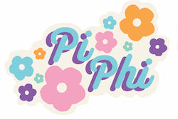Pi Phi FLOWER CHILD Floral Decal