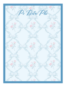 Pi Beta Phi Floral Notepad