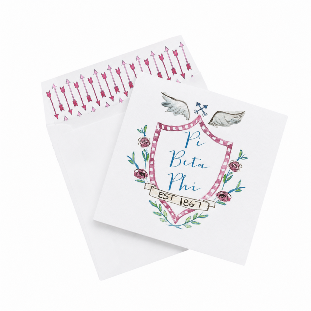 Sorority MOTIF Greeting Card with Liner