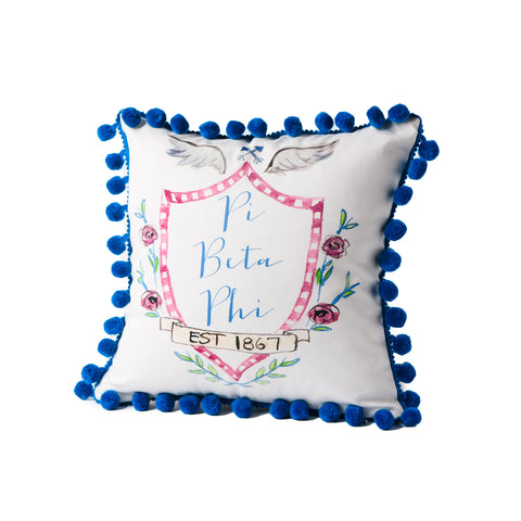 Pi Beta Phi Pom Pom Pillow