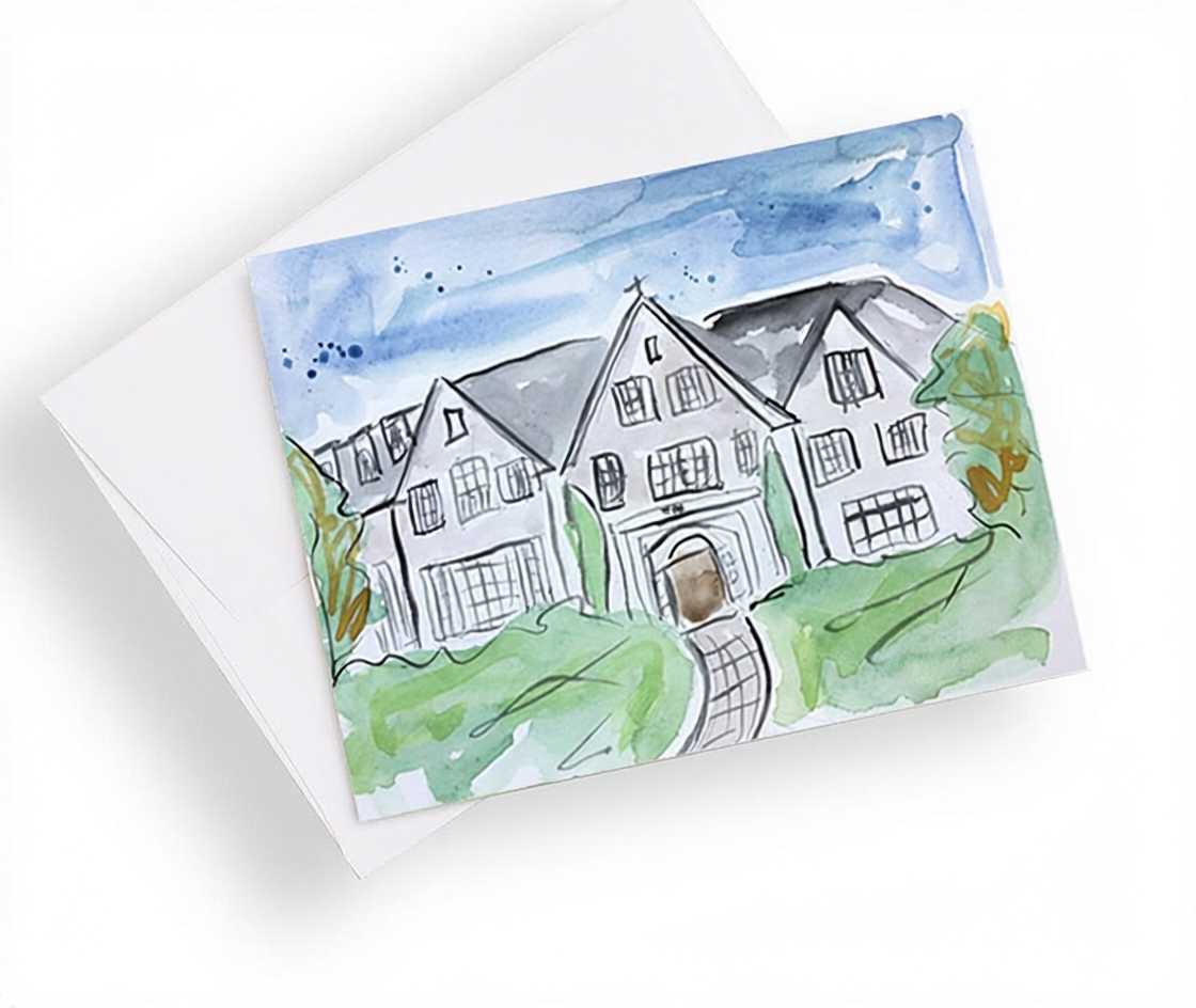 University of Arkansas Sorority House Notecards