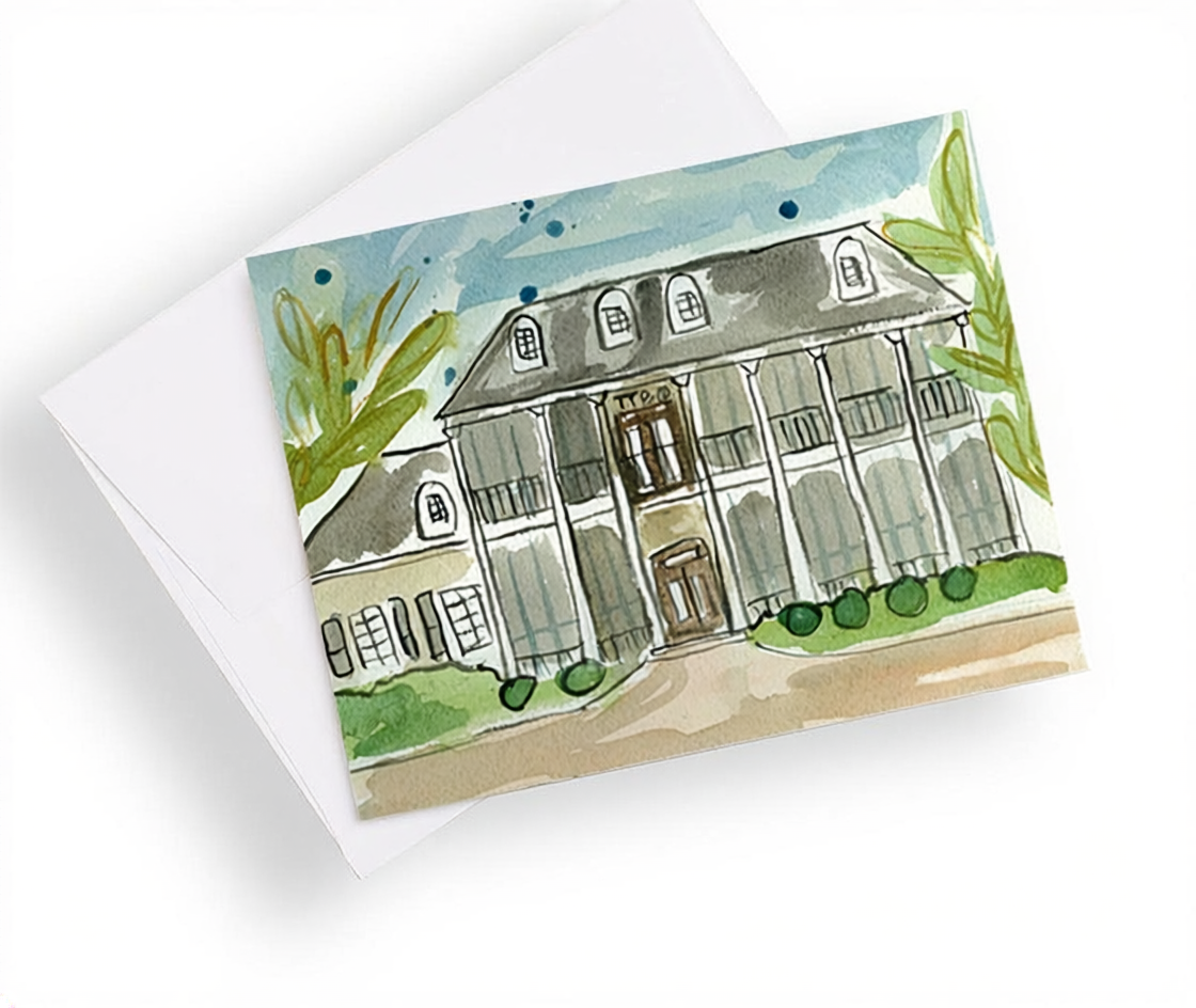 University of Mississippi Sorority House Notecards