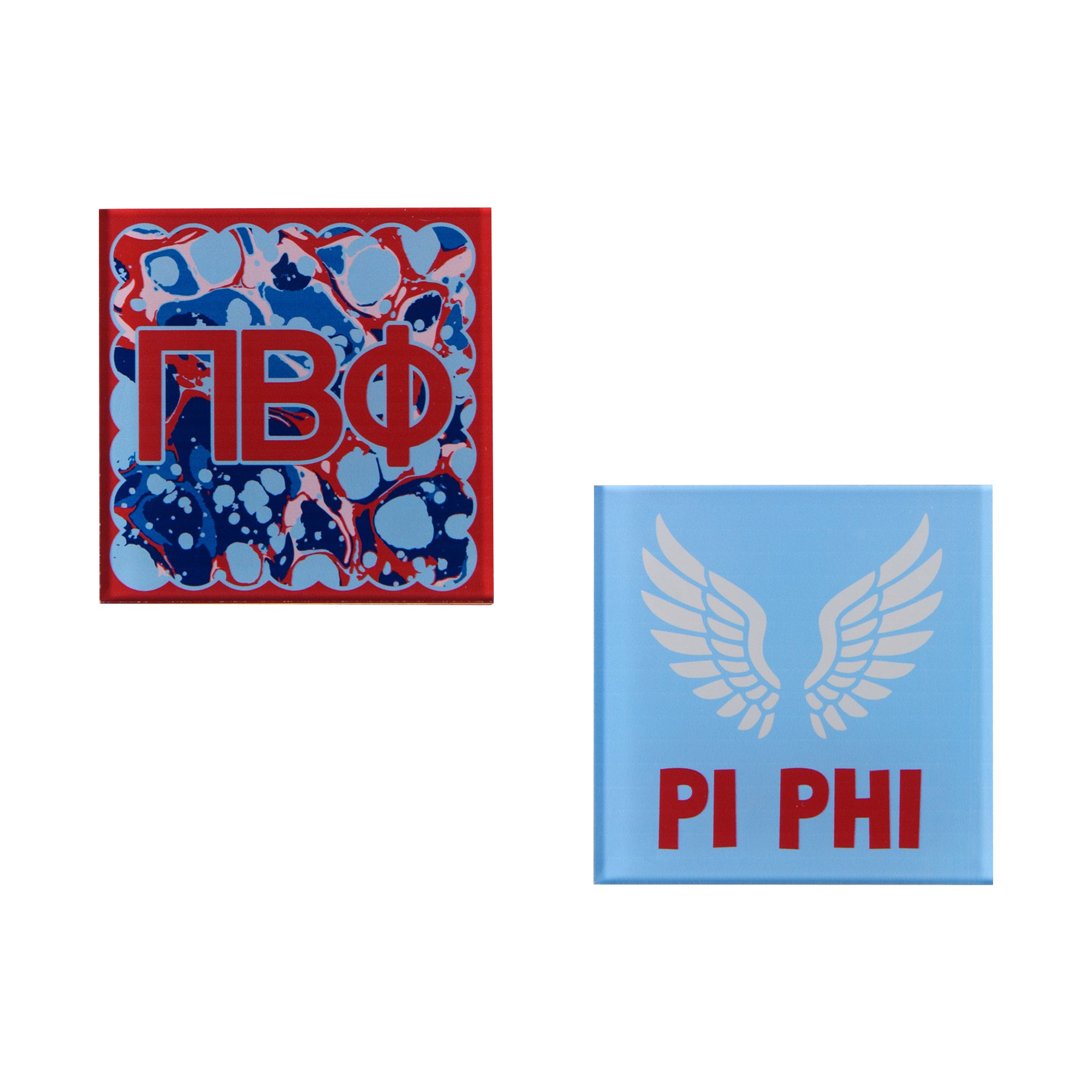 Sorority Reversible Acrylic Marbled Coaster