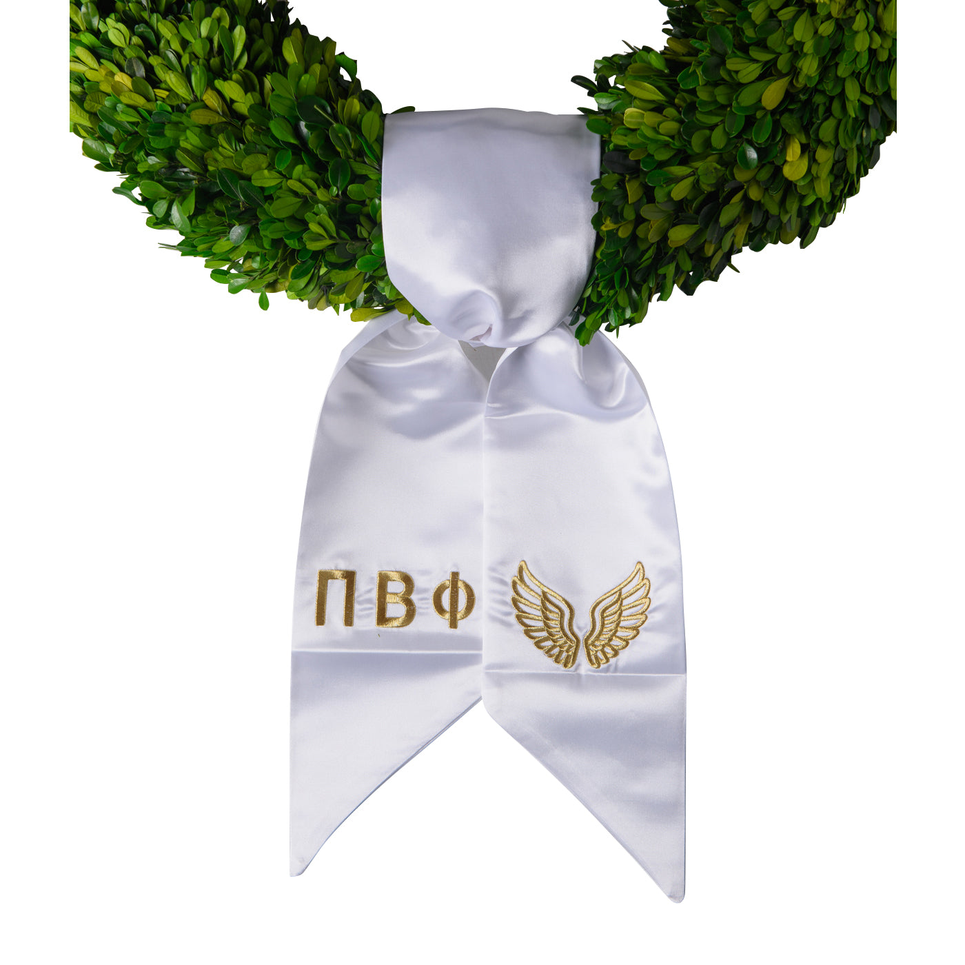 Sorority Satin Embroidered Wreath Sash