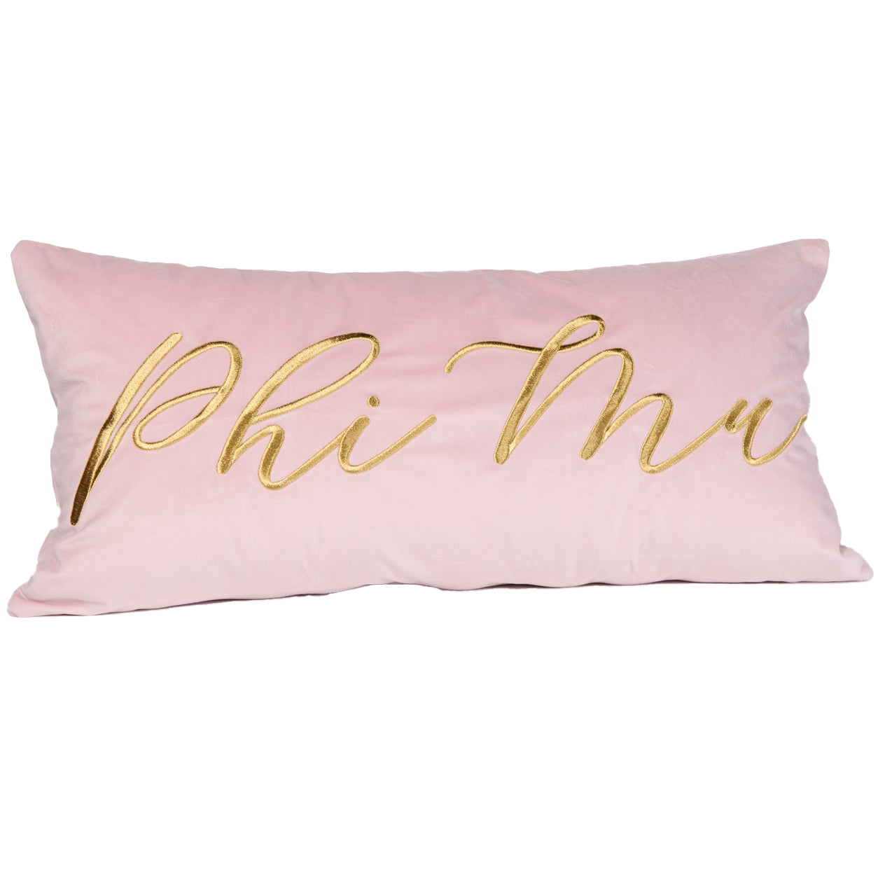 Phi Mu VINTAGE VEGA Embroidered Lumbar Pillow