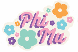 Phi Mu FLOWER CHILD Tumbler Magnet