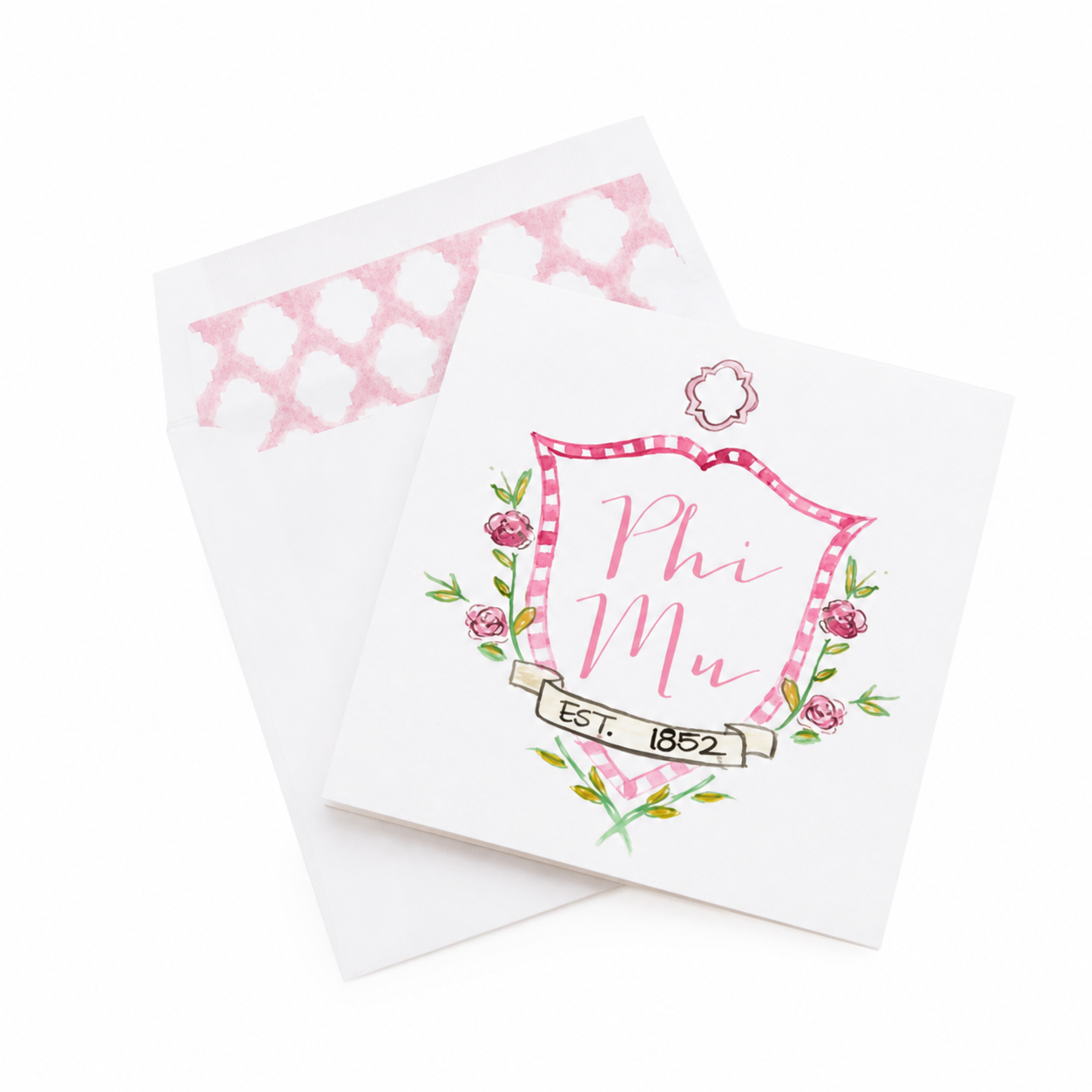 Sorority MOTIF Greeting Card with Liner