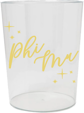 Phi Mu VINTAGE VEGAS Wastebasket