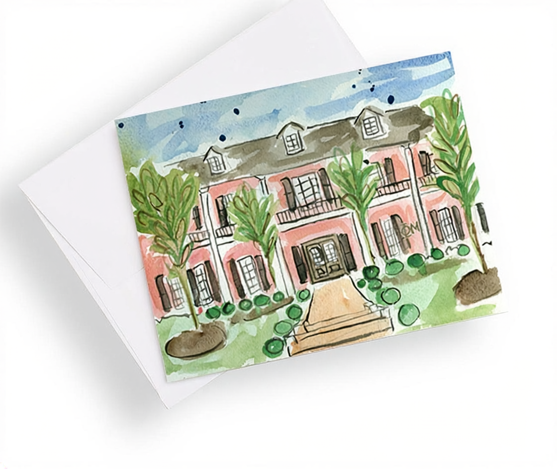 University of Mississippi Sorority House Notecards