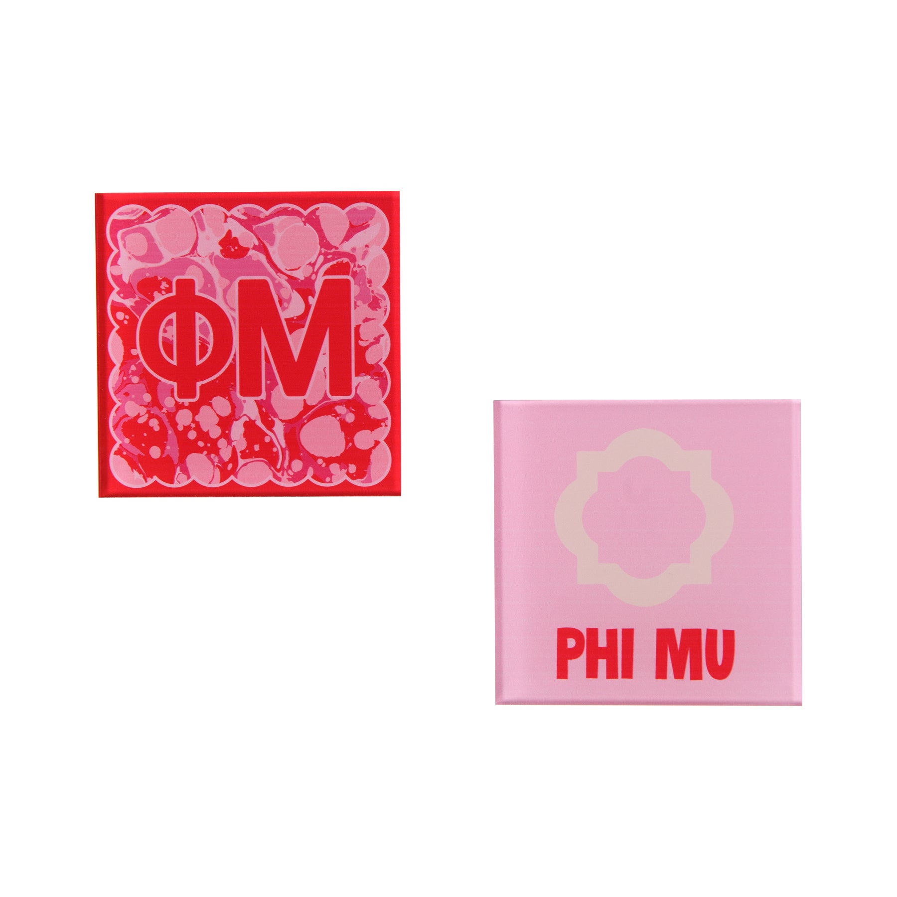 Sorority Reversible Acrylic Marbled Coaster