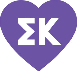 Sigma Kappa Acrylic Heart Pin