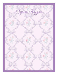 Sigma Kappa Floral Notepad