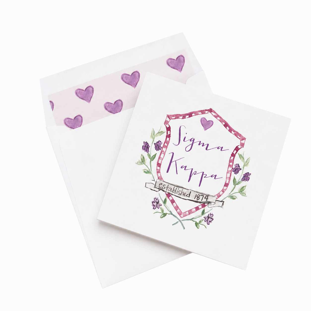 Sorority MOTIF Greeting Card with Liner