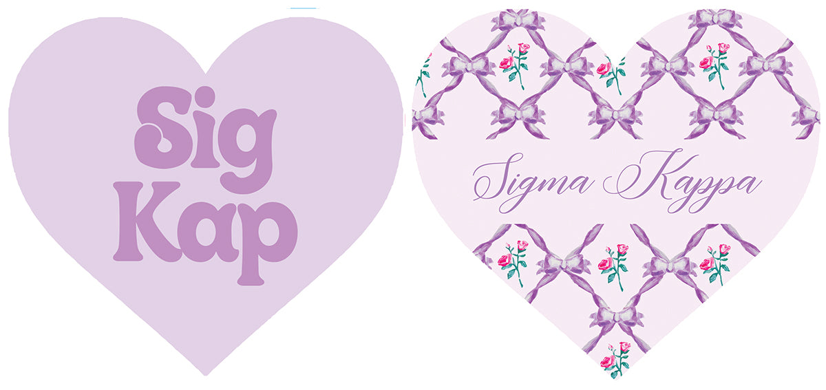 Sig Kap Double Sided Acrylic Heart Coaster