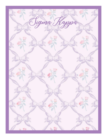 Sigma Kappa Floral Notepad