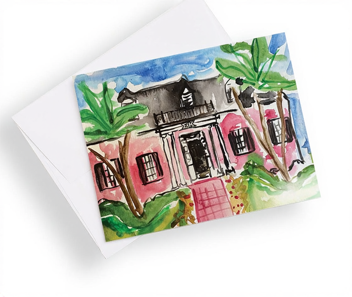 Louisiana Tech Sorority House Notecards