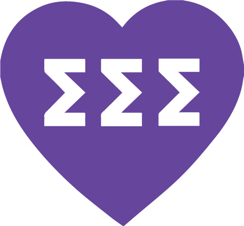 Tri Sigma Acrylic Heart Pin