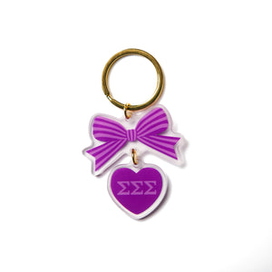 Tri Sigma BOW-DACIOUS Keychain