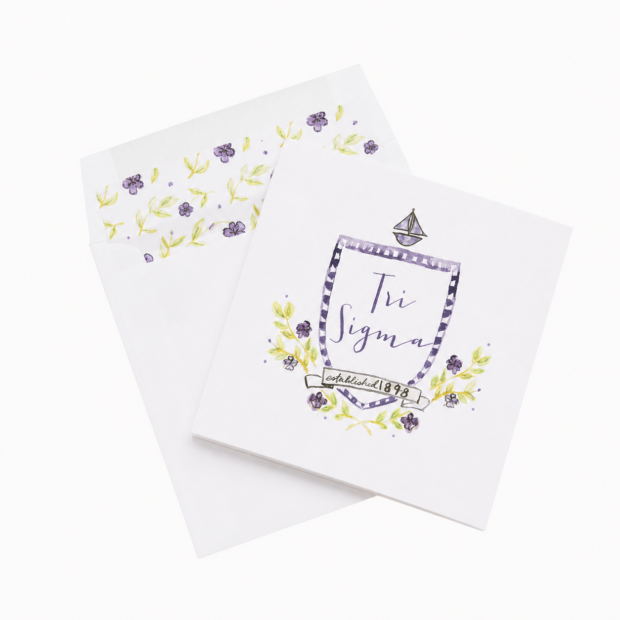 Sorority MOTIF Greeting Card with Liner