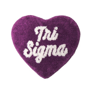 Tri-Sigma Heart Mini-Rug