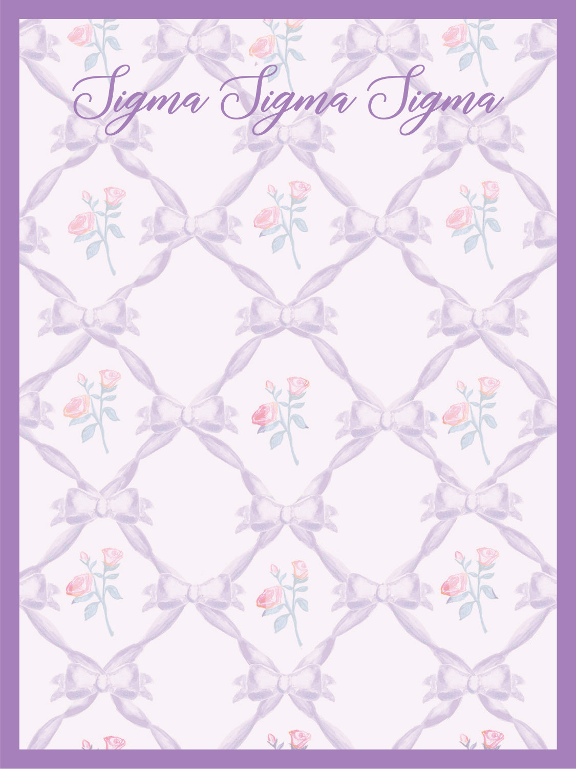 Tri Sigma Floral Notepad