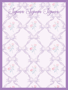 Tri Sigma Floral Notepad