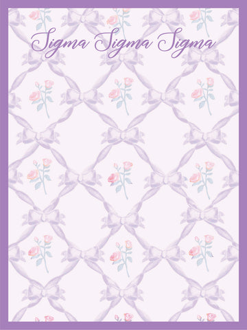 Tri Sigma Floral Notepad