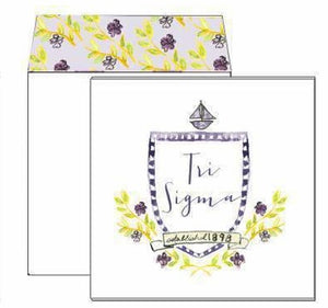 Tri-Sigma MOTIF Greeting Card with Liner