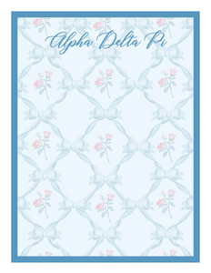 Alpha Delta Pi Floral Notepad