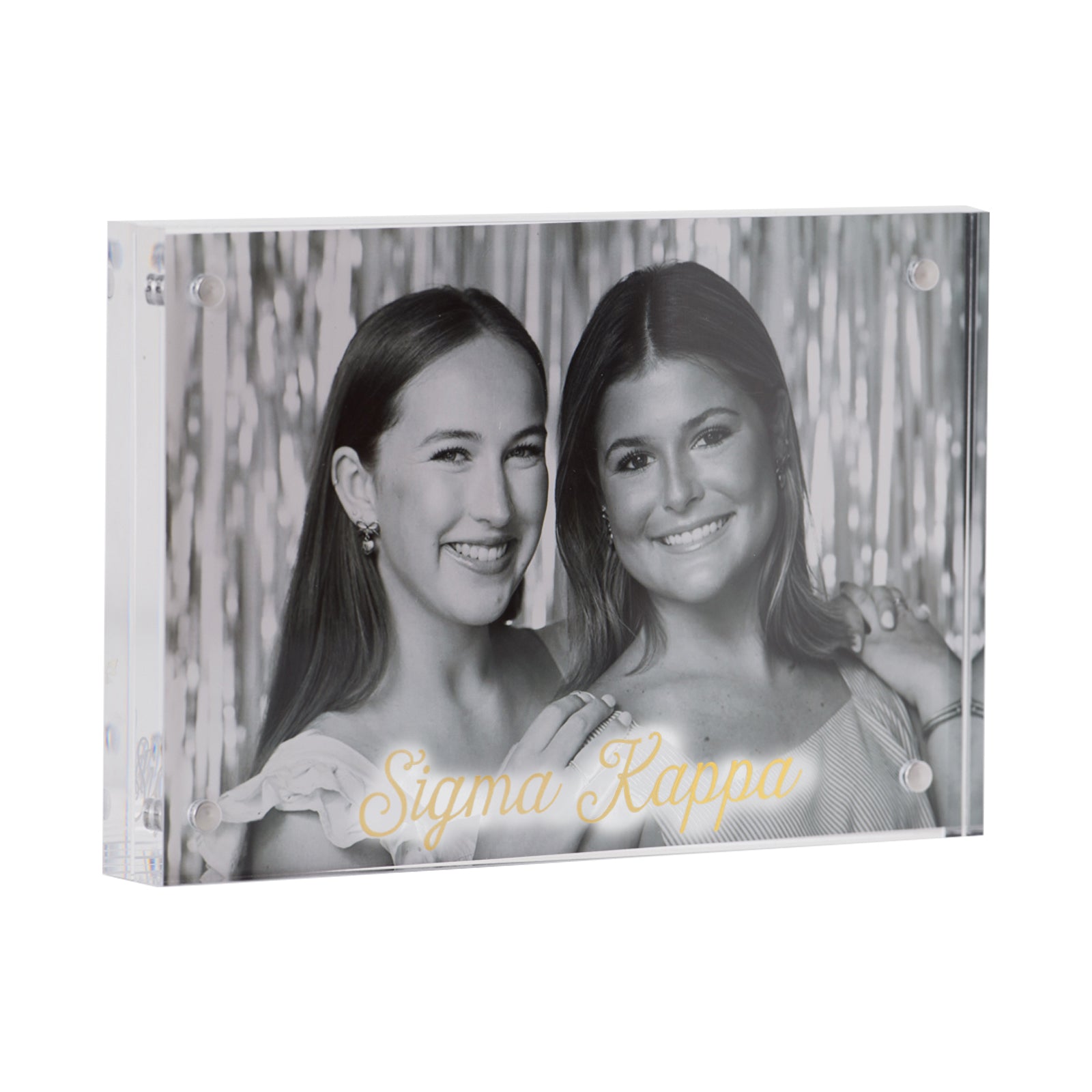 Sorority Acrylic Frame with Gold Foil Lettering