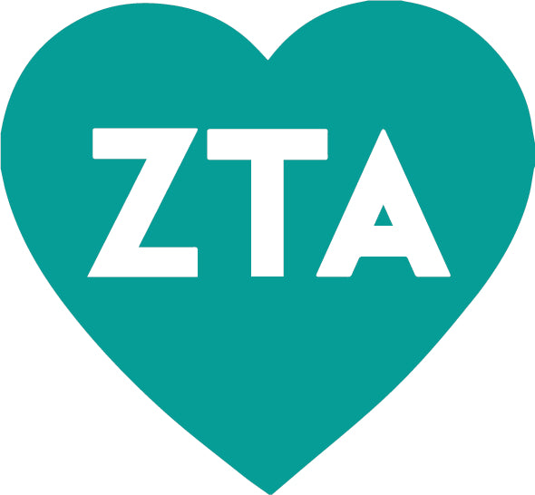 Zeta Tau Alpha Acrylic Heart Pin