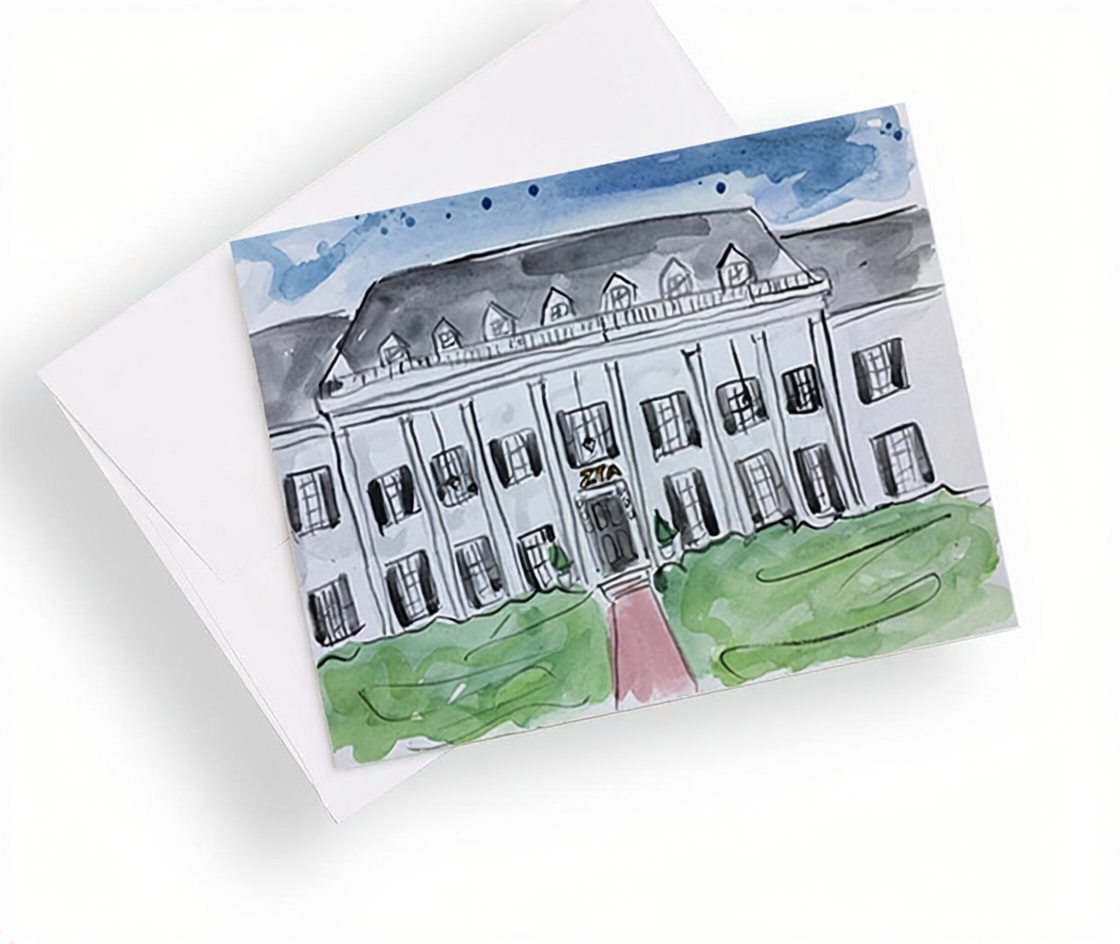 University of Arkansas Sorority House Notecards