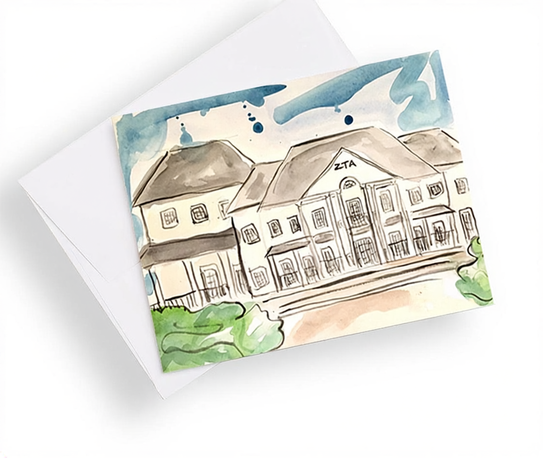 Mississippi State University Sorority House Notecards